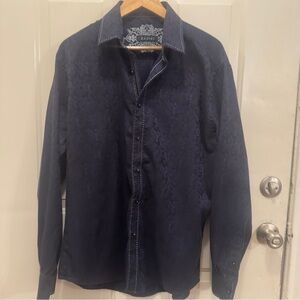 Zagiri Navy Casual Button Down Shirt